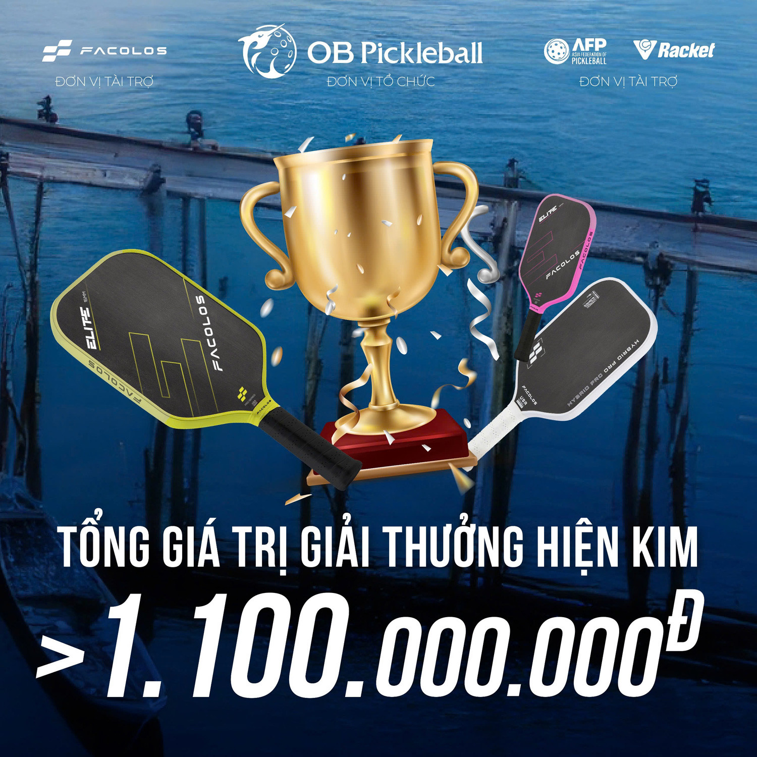 Facolos ‘trình làng’ bóng F-Pro Gen 2 tại Giải OB Open Pickleball Championships