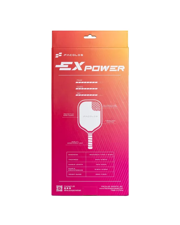 Bộ 2 vợt Pickleball Facolos Sport Series – ExPower White 14mm