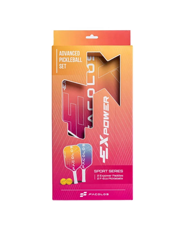 Bộ 2 vợt Pickleball Facolos Sport Series – ExPower White 14mm