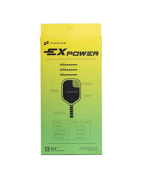 Bộ 2 vợt Pickleball Facolos Sport Series – ExPower Black 14mm