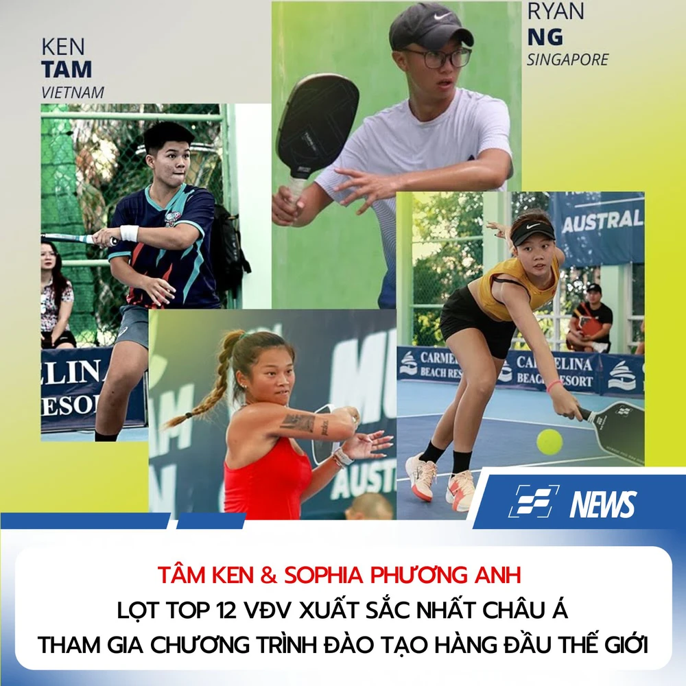 Tay vợt pickleball nữ Việt Nam tham gia chương trình đào tạo chuyên sâu với các tài năng hàng đầu châu Á