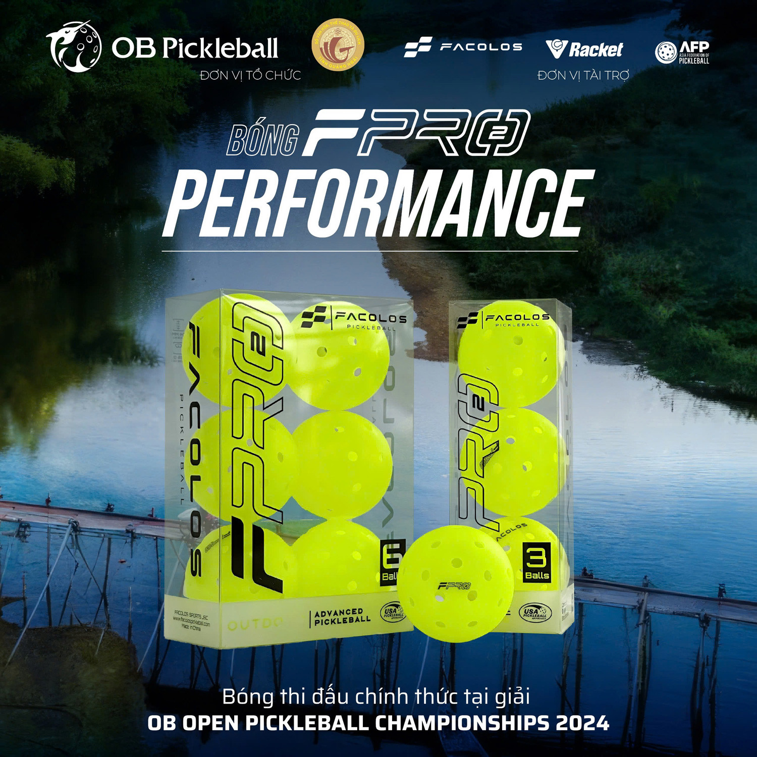 Facolos ‘trình làng’ bóng F-Pro Gen 2 tại Giải OB Open Pickleball Championships